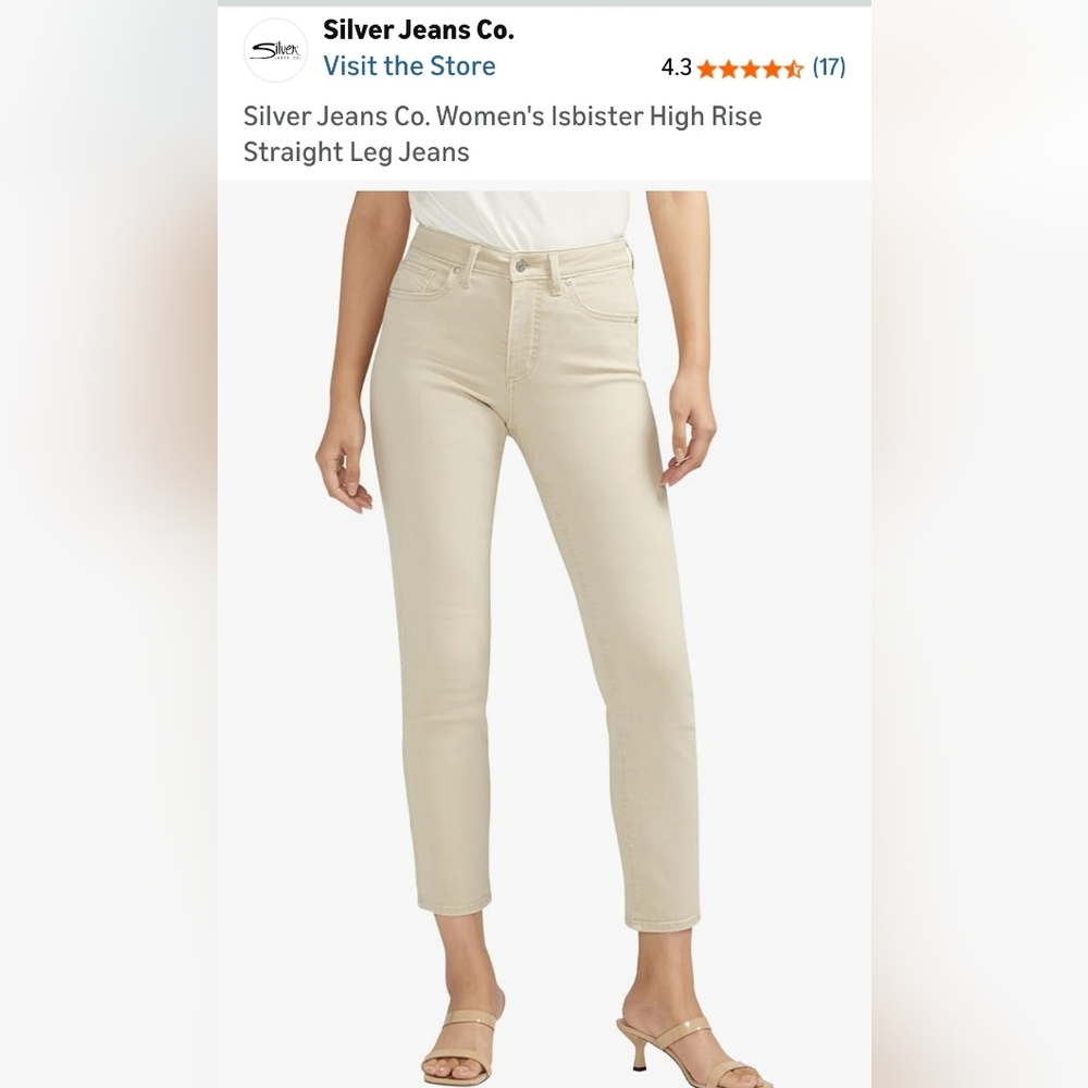 Silver Isbister High-rise Straight Leg Jean